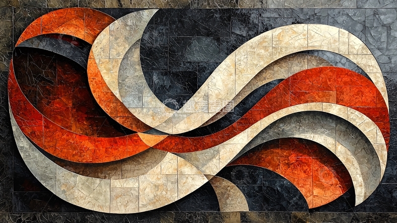 高清大图下载【趣麦麦图】抽象艺术波浪纹样背景图