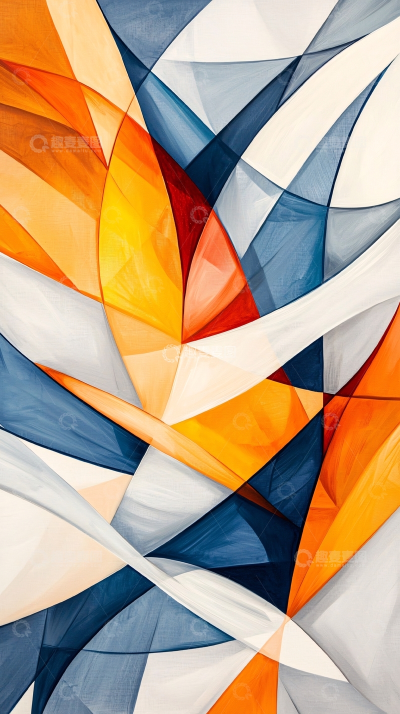 高清大图下载【趣麦麦图】抽象几何色彩拼接背景图