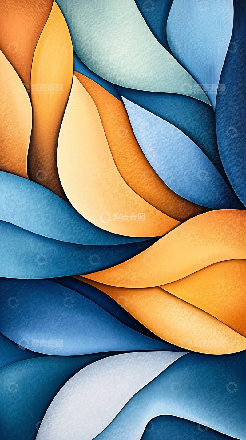 高清大图下载【趣麦麦图】抽象波浪曲线艺术背景