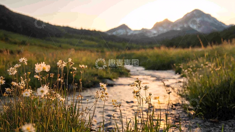 高清大图下载【趣麦麦图】宁静的溪流山景