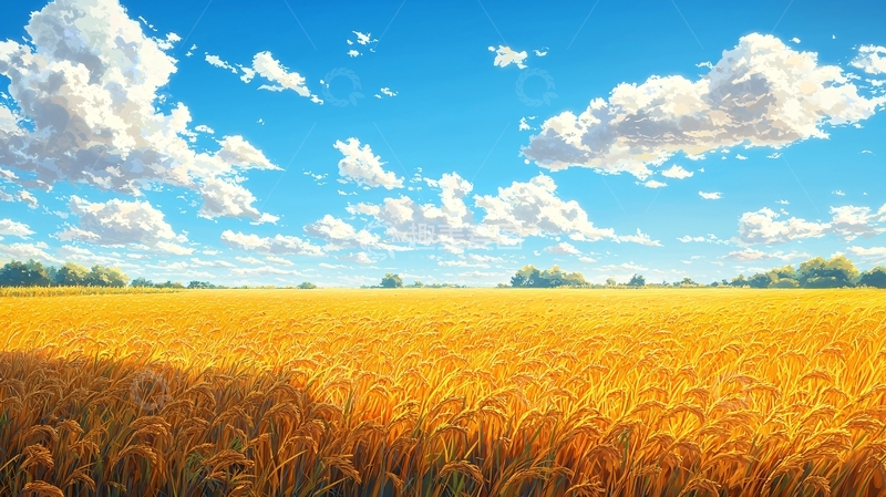 高清大图下载【趣麦麦图】金色的麦田高清图片