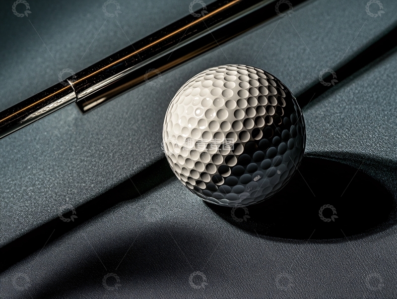 高清大图下载【趣麦麦图】高尔夫球与球杆静物特写