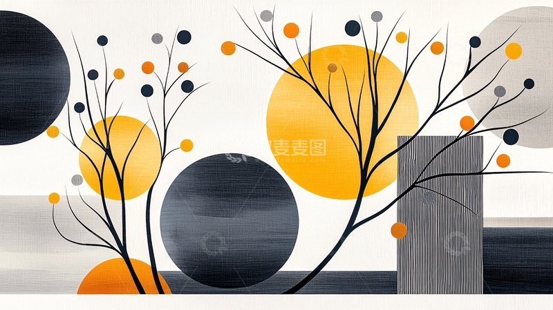 高清大图下载【趣麦麦图】抽象几何艺术背景素材