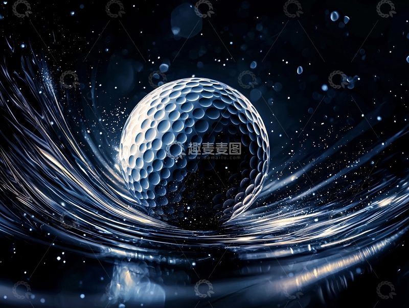 高清大图下载【趣麦麦图】高尔夫球在时空扭曲中