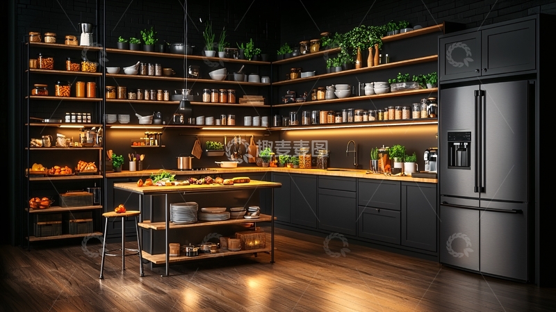 高清大图下载【趣麦麦图】现代简约风格厨房设计
