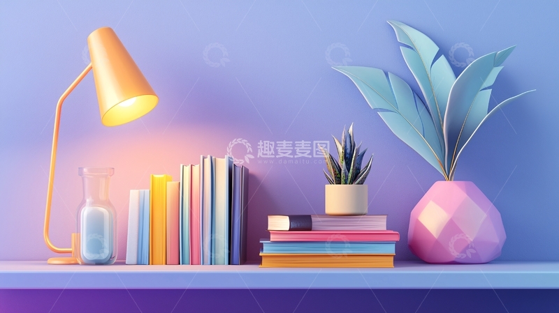 高清大图下载【趣麦麦图】温馨书桌装饰创意设计