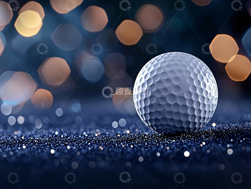 高清大图下载【趣麦麦图】高尔夫球在闪光背景中