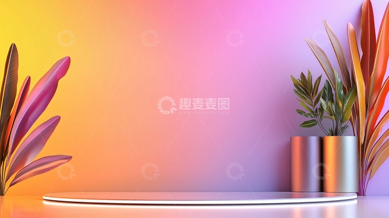高清大图下载【趣麦麦图】现代简约风格展示台背景图