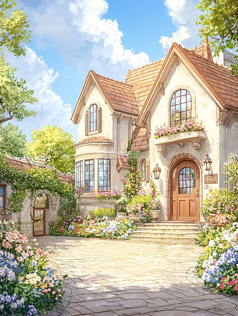 高清大图下载【趣麦麦图】温馨田园风格的房屋