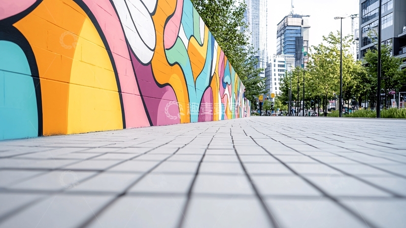 高清大图下载【趣麦麦图】城市街道艺术墙