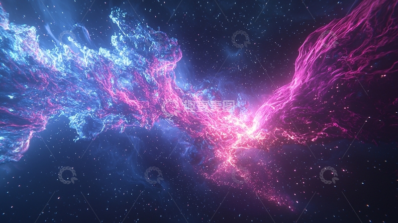 高清大图下载【趣麦麦图】宇宙星云碰撞光芒