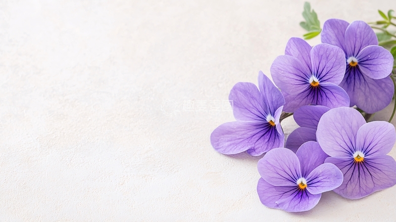 高清大图下载【趣麦麦图】紫色小花背景素材