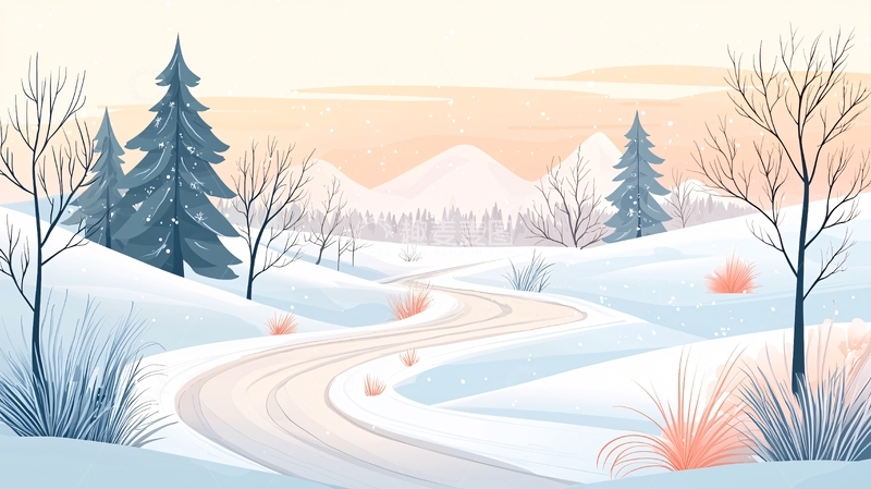 高清大图下载【趣麦麦图】冬季雪地风光