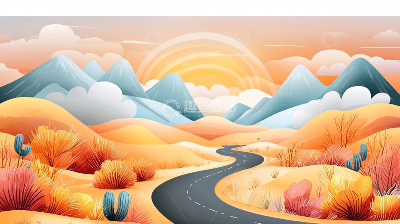 高清大图下载【趣麦麦图】卡通风景高清图片