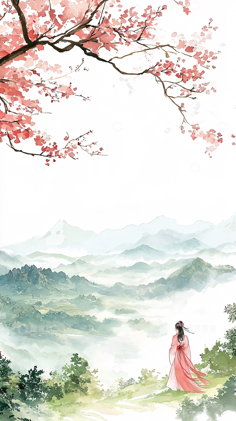 高清大图下载【趣麦麦图】桃花源记高清图片