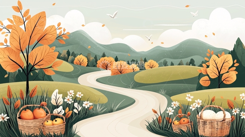 高清大图下载【趣麦麦图】秋日乡村田园风景