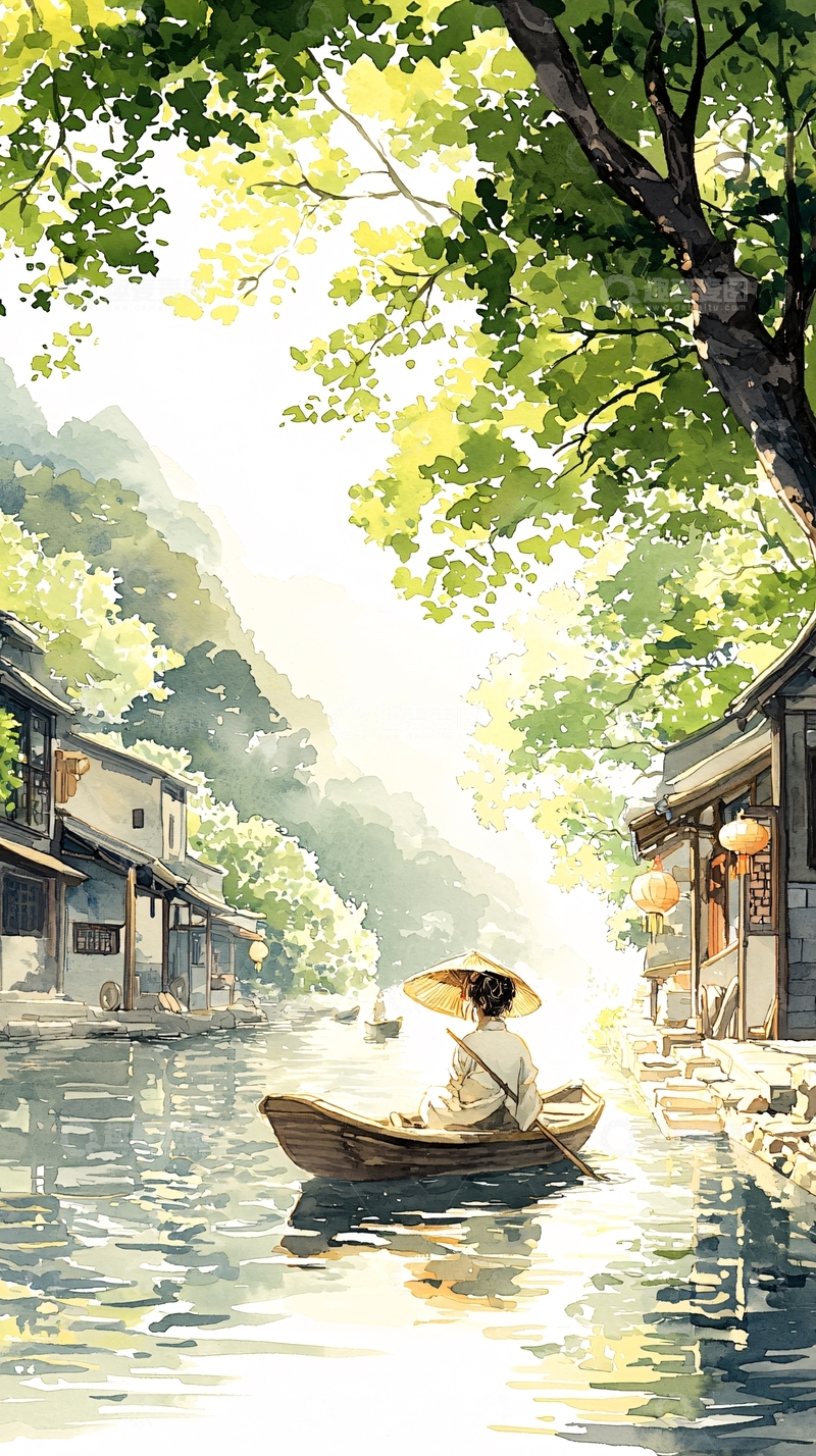 高清大图下载【趣麦麦图】江南水乡古韵图