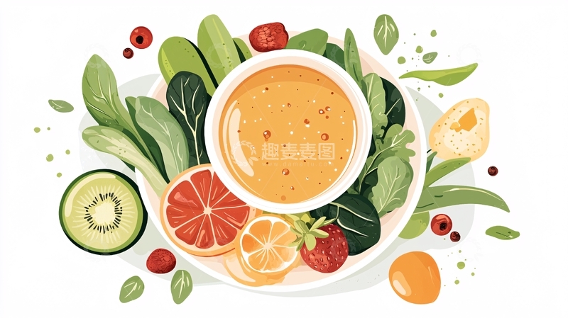 高清大图下载【趣麦麦图】健康水果蔬菜沙拉