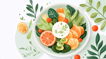 清爽蔬菜水果沙拉