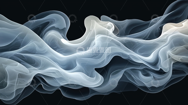 高清大图下载【趣麦麦图】抽象流动线条艺术背景