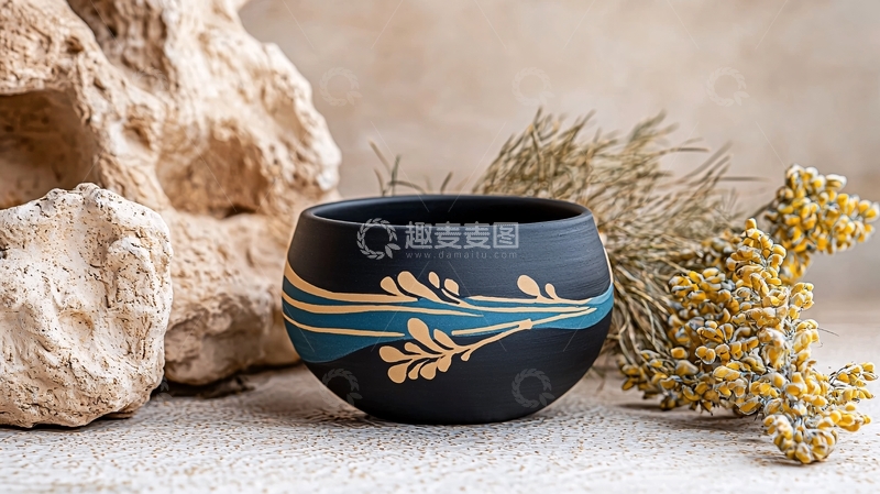 高清大图下载【趣麦麦图】黑色陶瓷碗高清图片