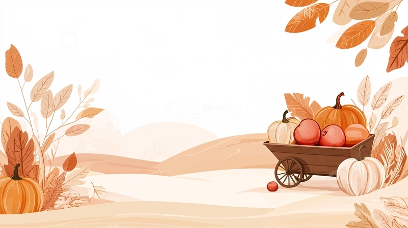 高清大图下载【趣麦麦图】秋日南瓜丰收场景