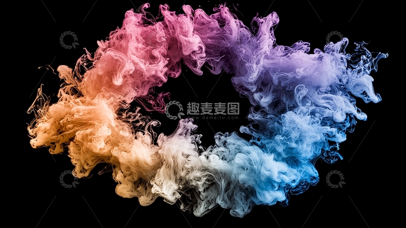 高清大图下载【趣麦麦图】色彩流动的抽象艺术背景