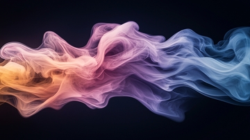 色彩流动的抽象烟雾效果