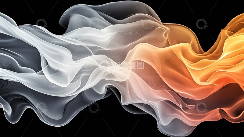 高清大图下载【趣麦麦图】抽象流动线条艺术背景