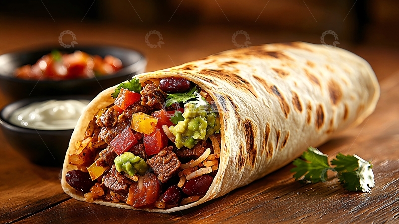 高清大图下载【趣麦麦图】美味墨西哥卷饼美食特写