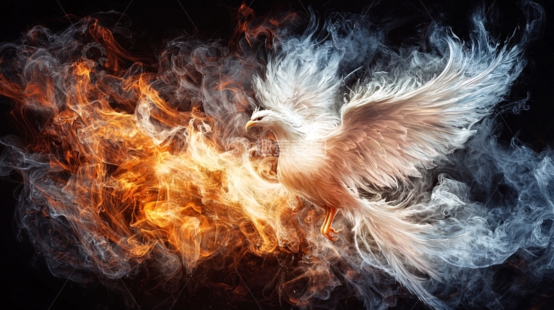 高清大图下载【趣麦麦图】凤凰涅槃火焰重生