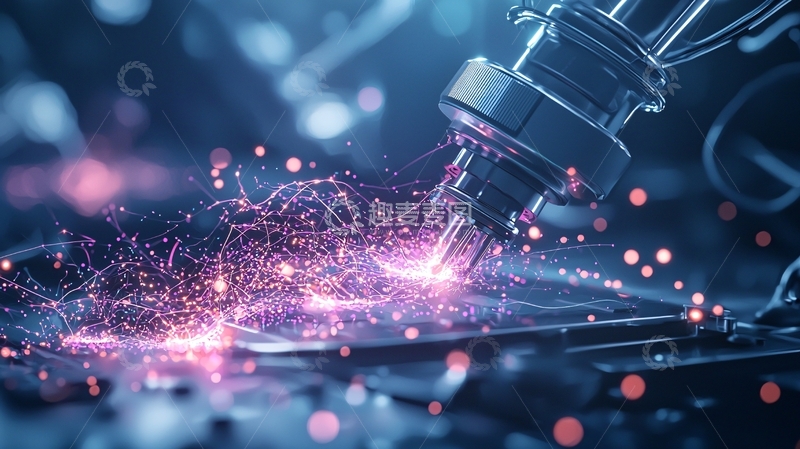 高清大图下载【趣麦麦图】机械臂焊接特写