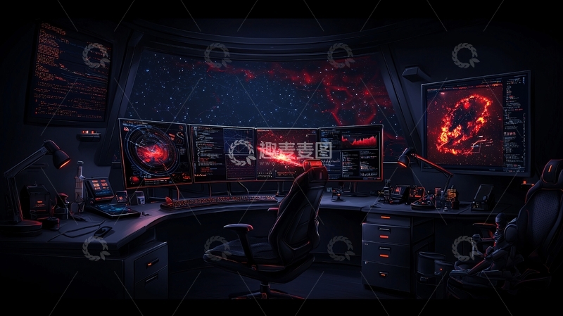 高清大图下载【趣麦麦图】未来科技感的指挥中心