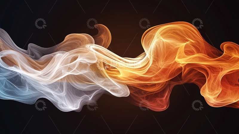 高清大图下载【趣麦麦图】流动的火焰与烟雾艺术