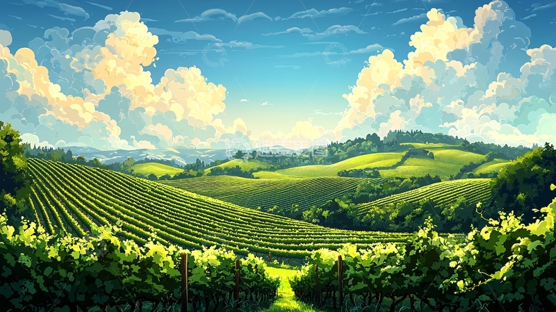 高清大图下载【趣麦麦图】绿色田野的阳光明媚