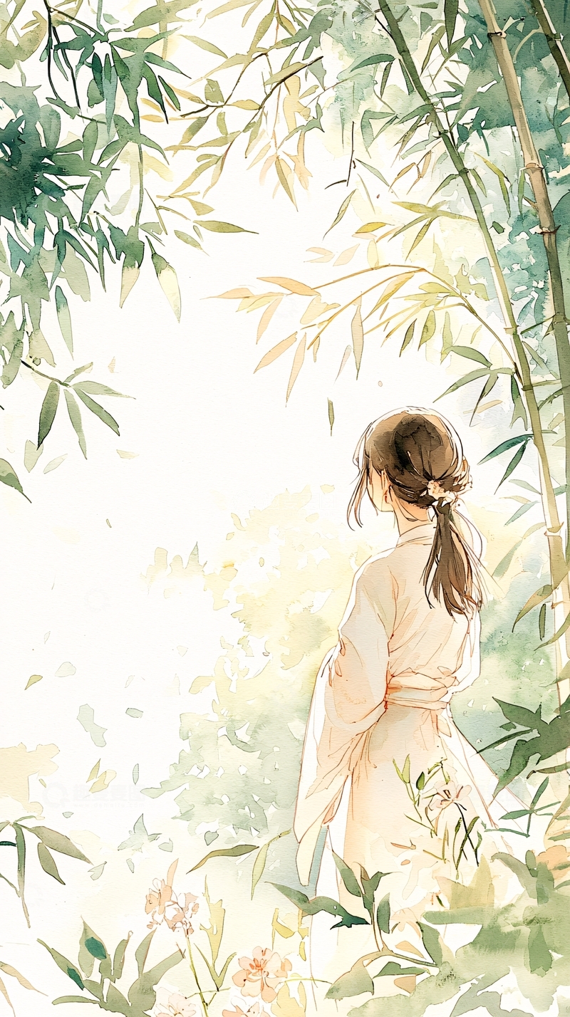 竹林深处的女子