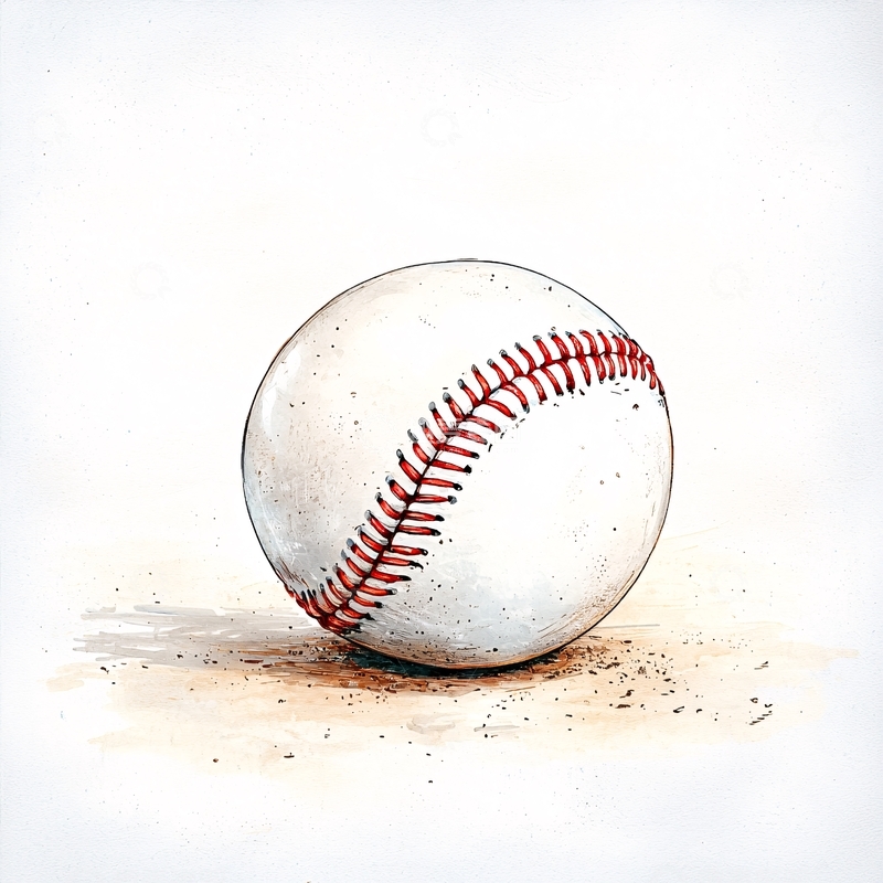 高清大图下载【趣麦麦图】透明棒球插画艺术
