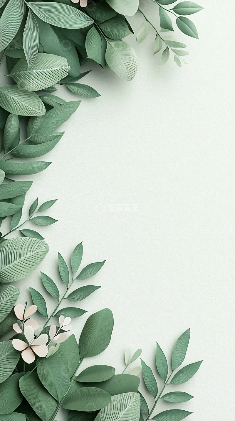 高清大图下载【趣麦麦图】清新绿植花卉背景素材