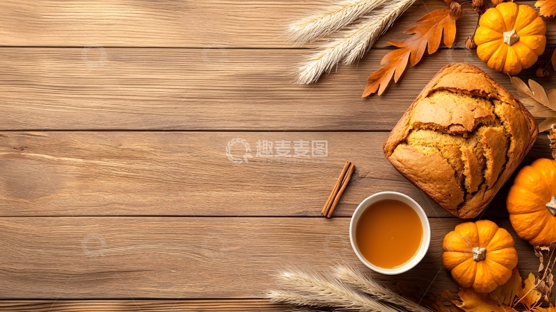 高清大图下载【趣麦麦图】秋日烘焙甜品与饮品搭配