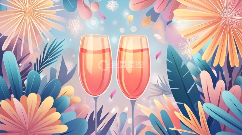 高清大图下载【趣麦麦图】香槟庆祝高清图片