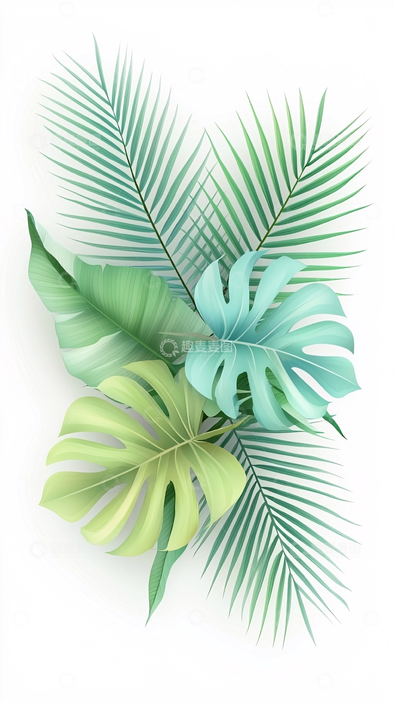 高清大图下载【趣麦麦图】热带植物叶子素材集