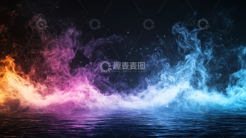 高清大图下载【趣麦麦图】火焰与冰雾相交融