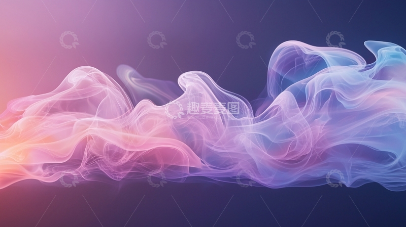 高清大图下载【趣麦麦图】粉紫色渐变烟雾背景