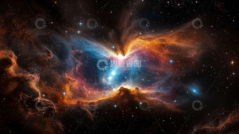 高清大图下载【趣麦麦图】色彩绚丽的宇宙星云