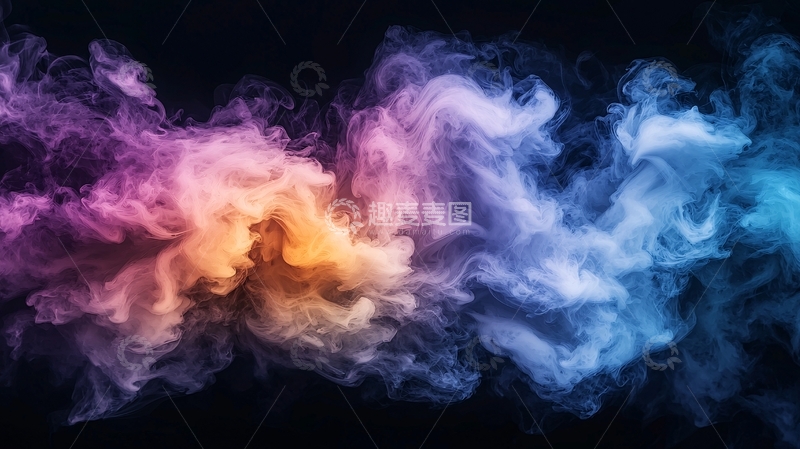 高清大图下载【趣麦麦图】彩色烟雾抽象背景