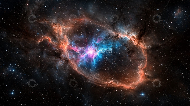 高清大图下载【趣麦麦图】宇宙星云色彩斑斓