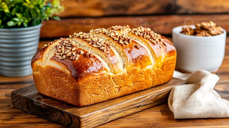 高清大图下载【趣麦麦图】核桃面包烘焙美食展示