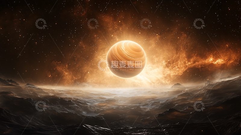 高清大图下载【趣麦麦图】太空星球星云背景