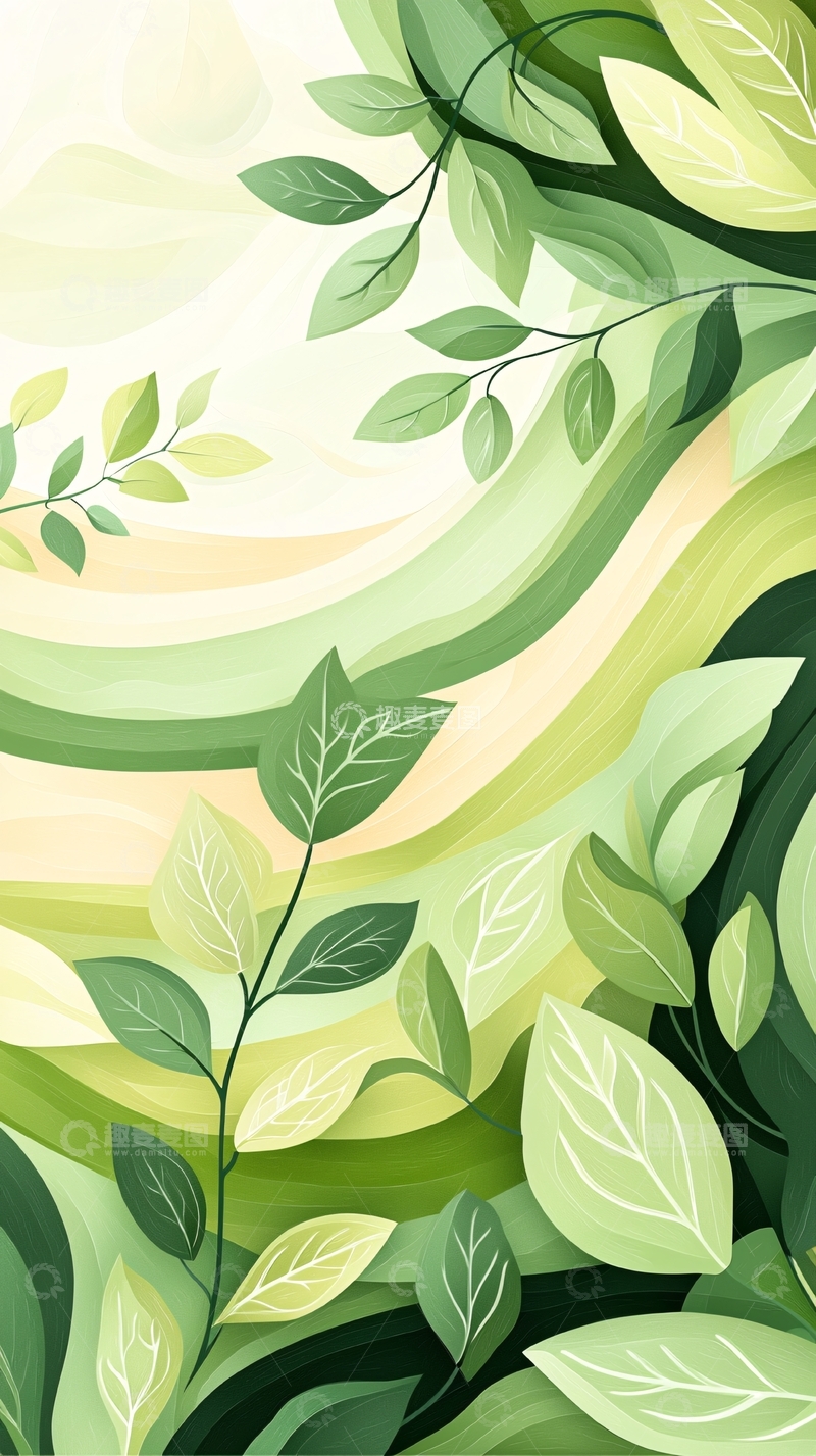 高清大图下载【趣麦麦图】清新自然绿色植物背景
