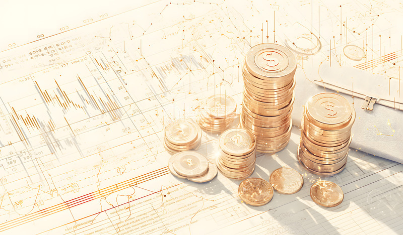 高清大图下载【趣麦麦图】金币商务金融图纸设计素材